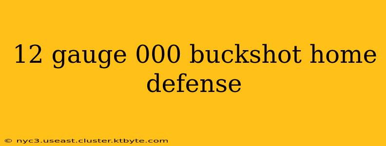 12 gauge 000 buckshot home defense