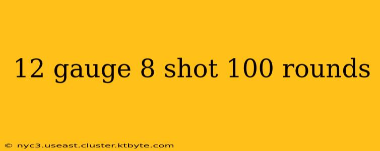 12 gauge 8 shot 100 rounds