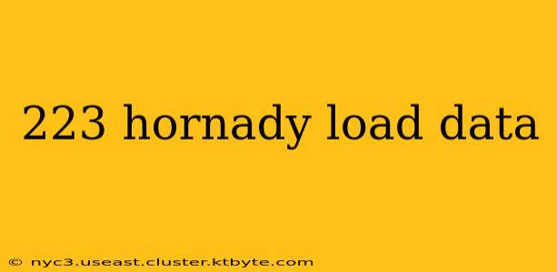 223 hornady load data