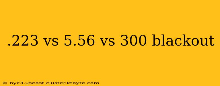 .223 vs 5.56 vs 300 blackout