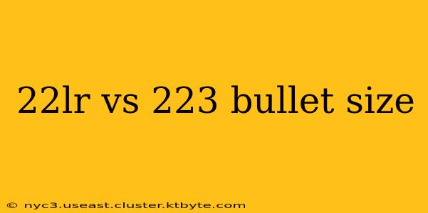 22lr vs 223 bullet size