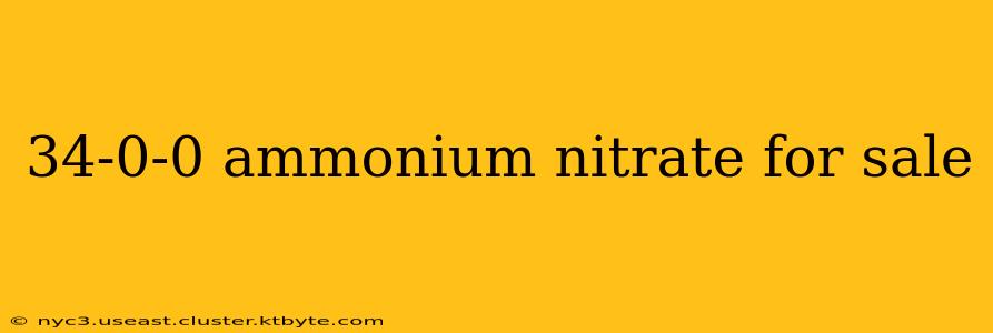 34-0-0 ammonium nitrate for sale