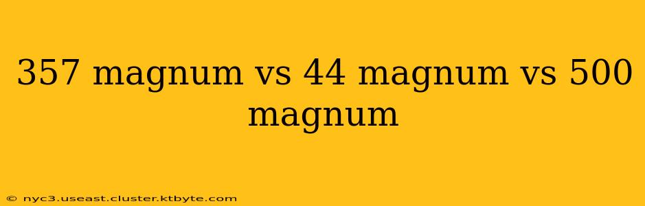 357 magnum vs 44 magnum vs 500 magnum