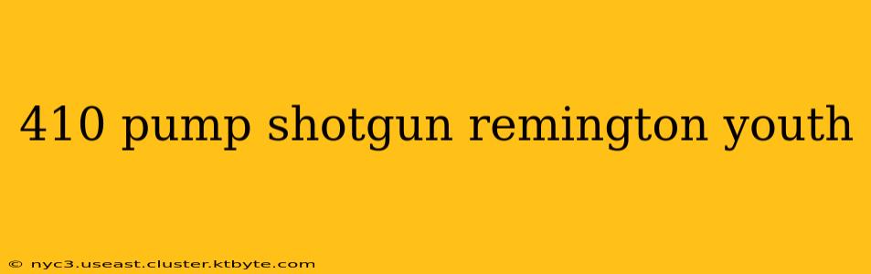 410 pump shotgun remington youth