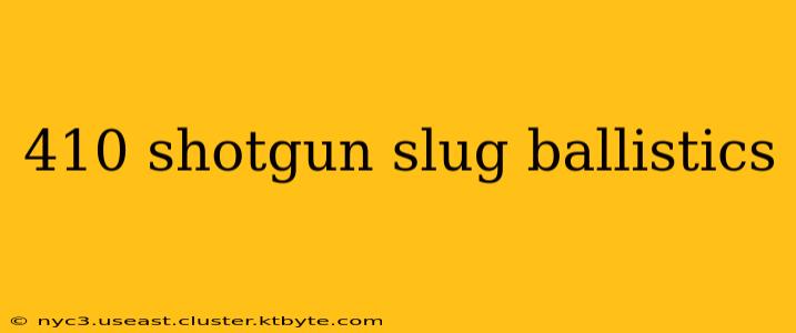 410 shotgun slug ballistics