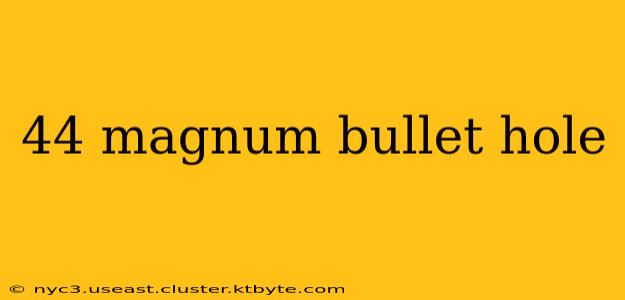 44 magnum bullet hole