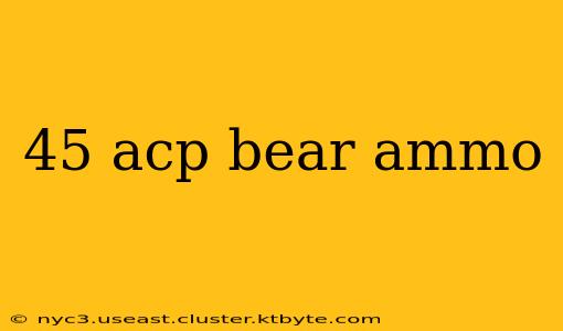 45 acp bear ammo