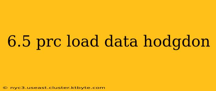 6.5 prc load data hodgdon