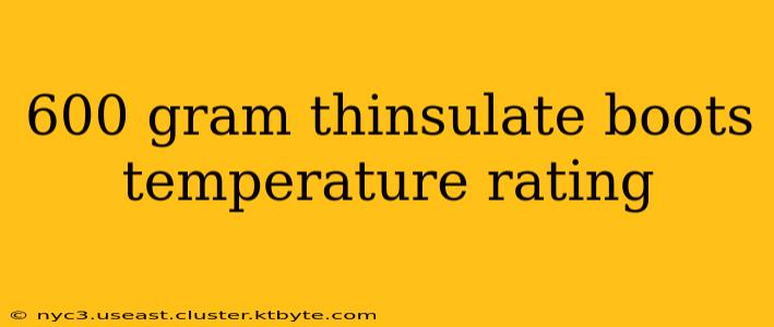 600 gram thinsulate boots temperature rating