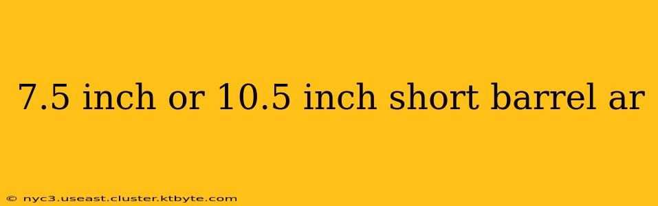 7.5 inch or 10.5 inch short barrel ar