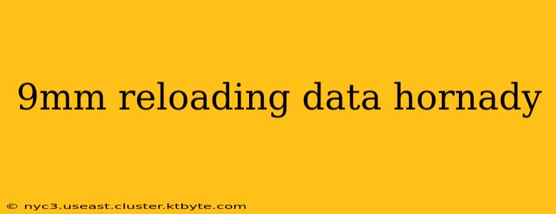 9mm reloading data hornady