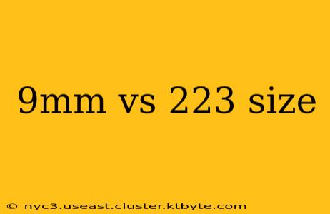 9mm vs 223 size