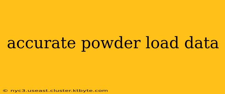 accurate powder load data