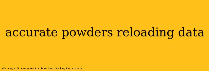 accurate powders reloading data