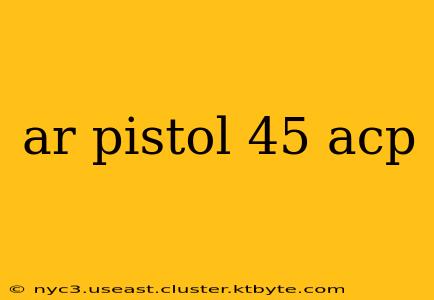 ar pistol 45 acp