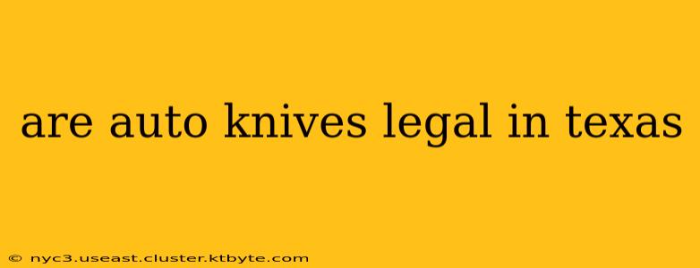 are auto knives legal in texas