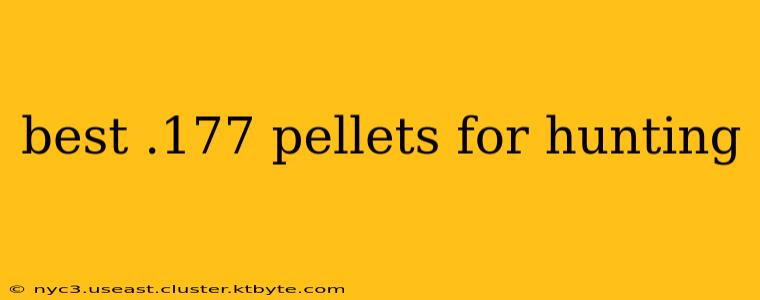 best .177 pellets for hunting