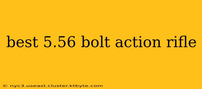 best 5.56 bolt action rifle