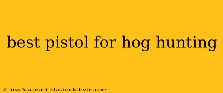 best pistol for hog hunting