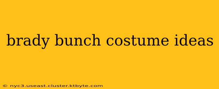 brady bunch costume ideas