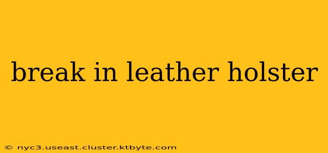 break in leather holster