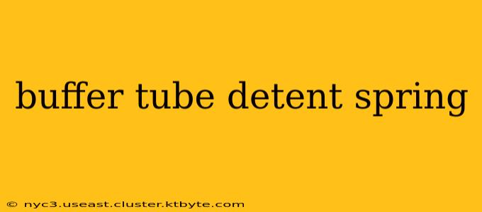 buffer tube detent spring