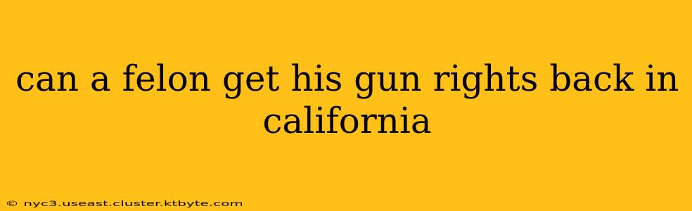 can a felon get his gun rights back in california