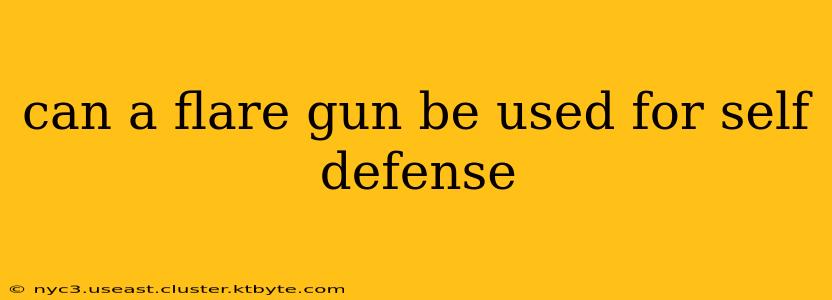 can a flare gun be used for self defense