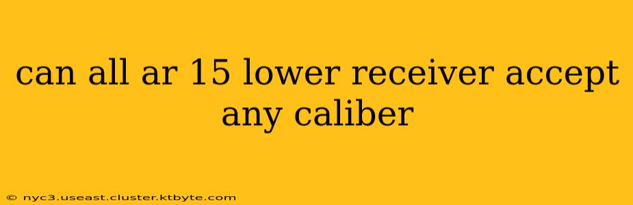 can all ar 15 lower receiver accept any caliber