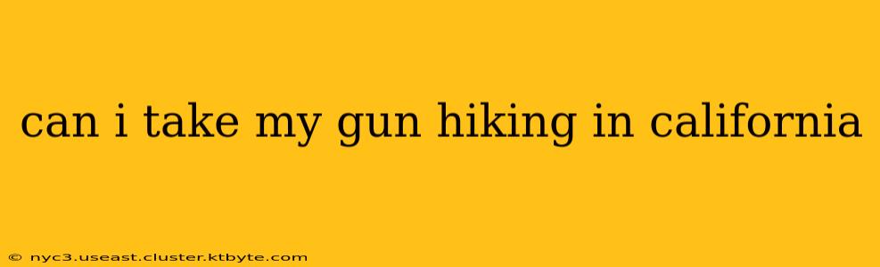 can i take my gun hiking in california