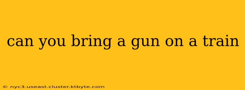 can you bring a gun on a train