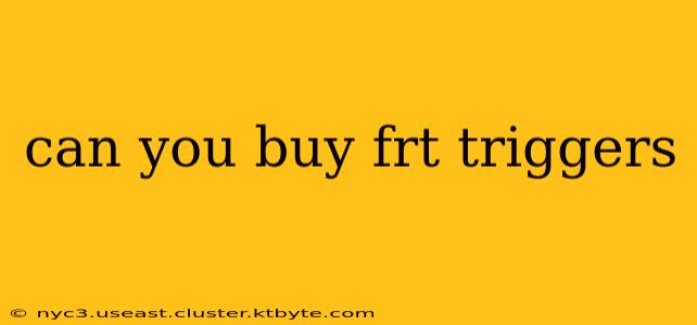 can you buy frt triggers