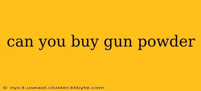 can you buy gun powder