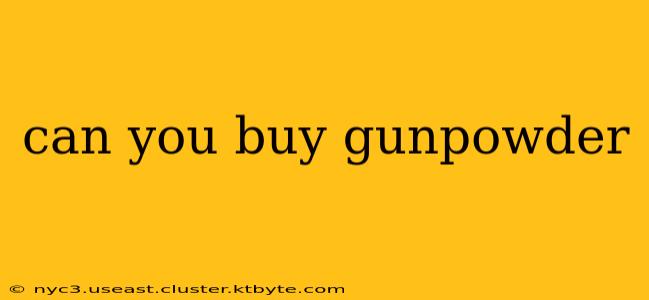 can you buy gunpowder