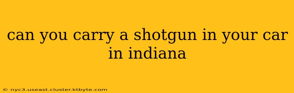 can you carry a shotgun in your car in indiana