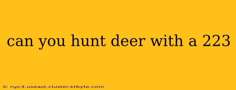 can you hunt deer with a 223