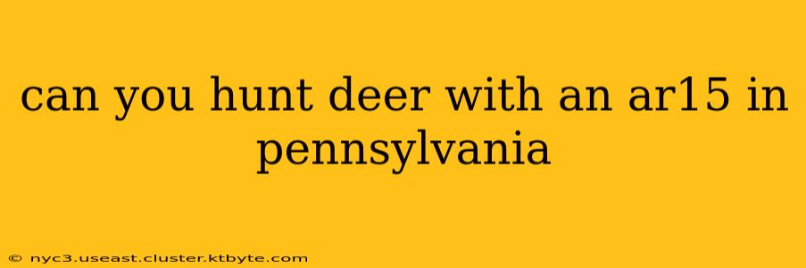 can you hunt deer with an ar15 in pennsylvania