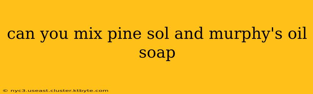 can you mix pine sol and murphy's oil soap