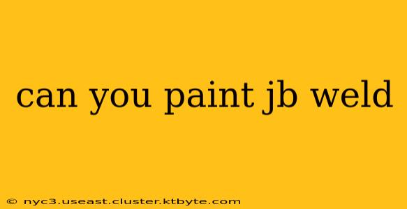 can you paint jb weld