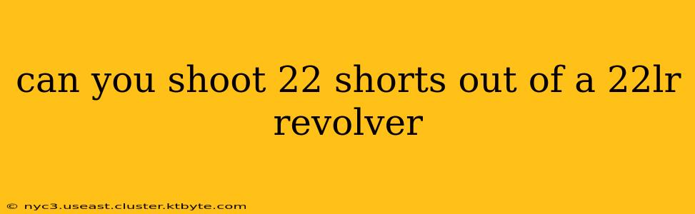 can you shoot 22 shorts out of a 22lr revolver