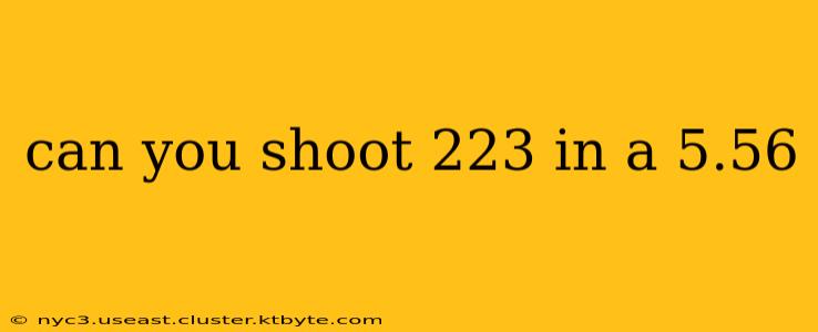 can you shoot 223 in a 5.56