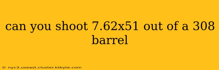 can you shoot 7.62x51 out of a 308 barrel