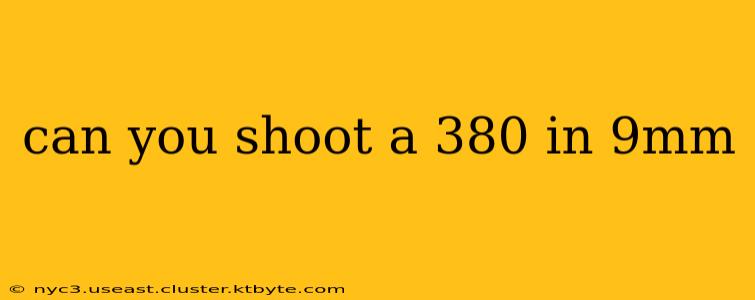 can you shoot a 380 in 9mm