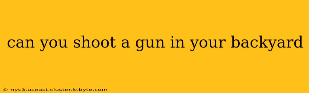 can you shoot a gun in your backyard