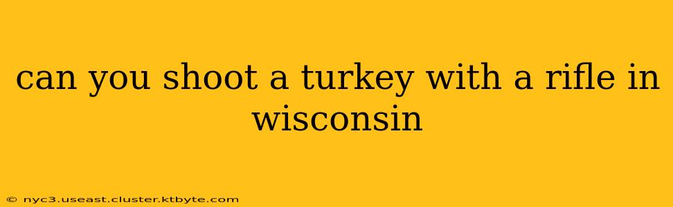 can you shoot a turkey with a rifle in wisconsin