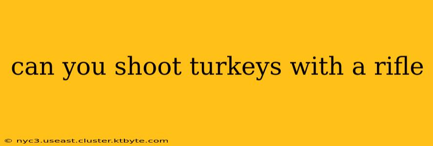 can you shoot turkeys with a rifle