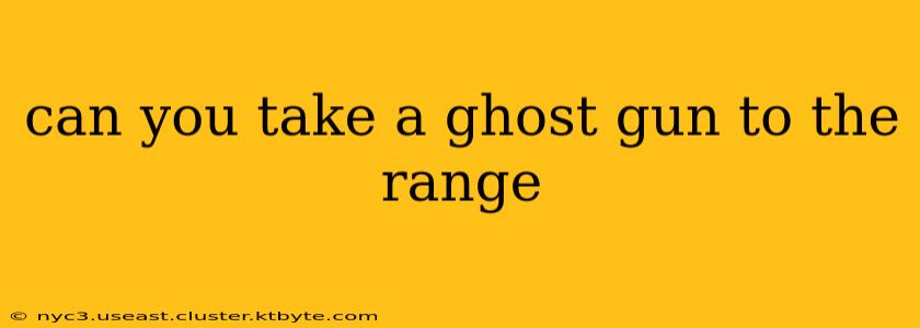 can you take a ghost gun to the range