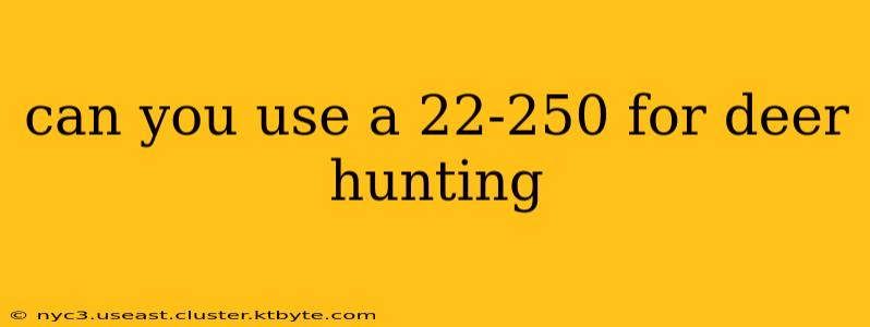 can you use a 22-250 for deer hunting