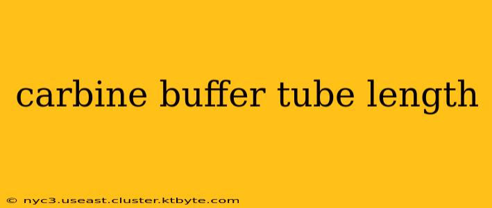 carbine buffer tube length