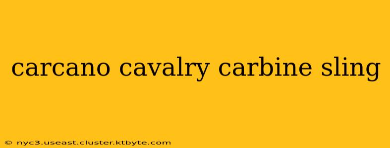 carcano cavalry carbine sling